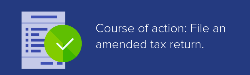 Course-of-action-file-an-amended-tax-return Course of action file an amended tax return