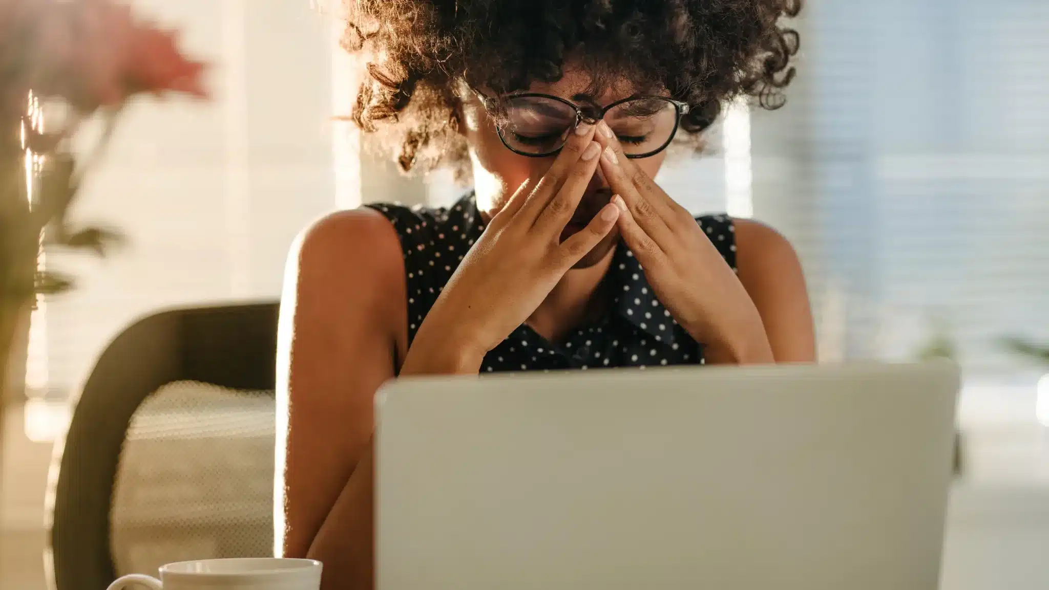 Person stressed over IRS penalties
